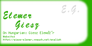 elemer giesz business card